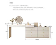 Modern High Definition Large Bedroom Dressing Table with LED Mirror and Storage-GCC Home Center